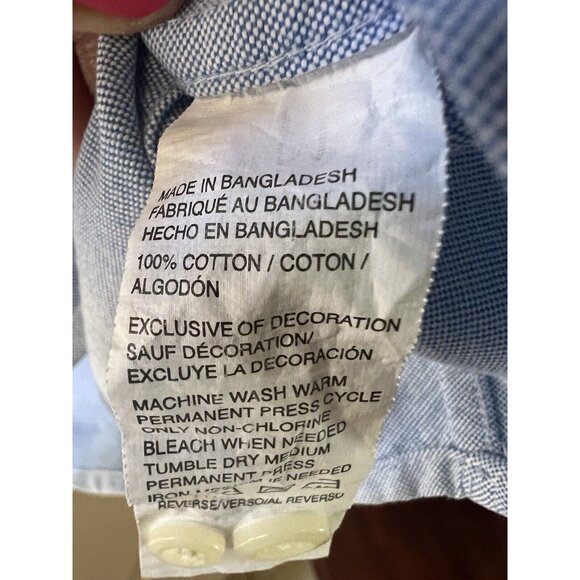 IZOD Mens Size XL Slim Dress Shirt Cotton Woven Button Up Long Sleeve - Picture 10 of 10